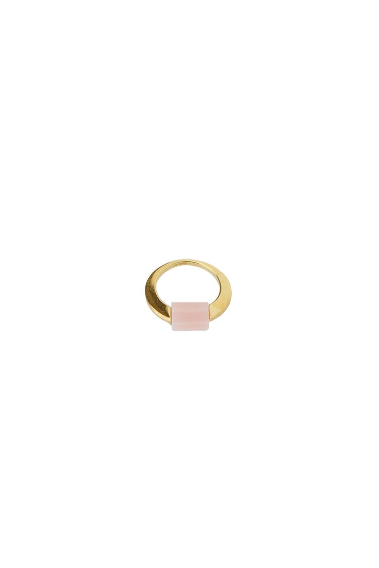 Aliita Yellow Gold Deco Cilindro Ring