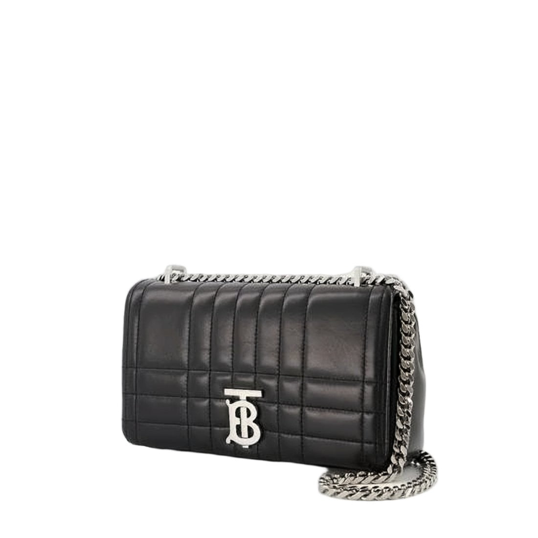 Burberry Quilted Leather Crossbody Bag With Chain Strap