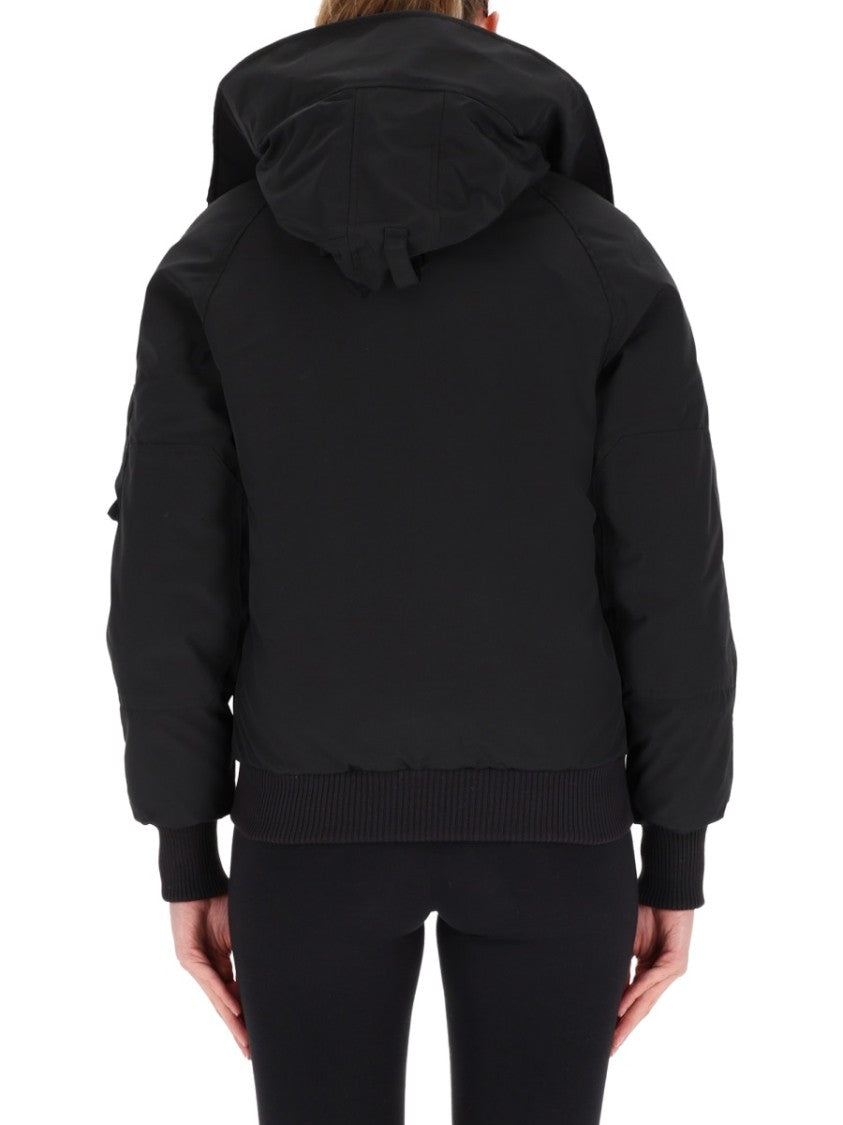 Canada Goose Cropped Black Sports Jacket With Hood