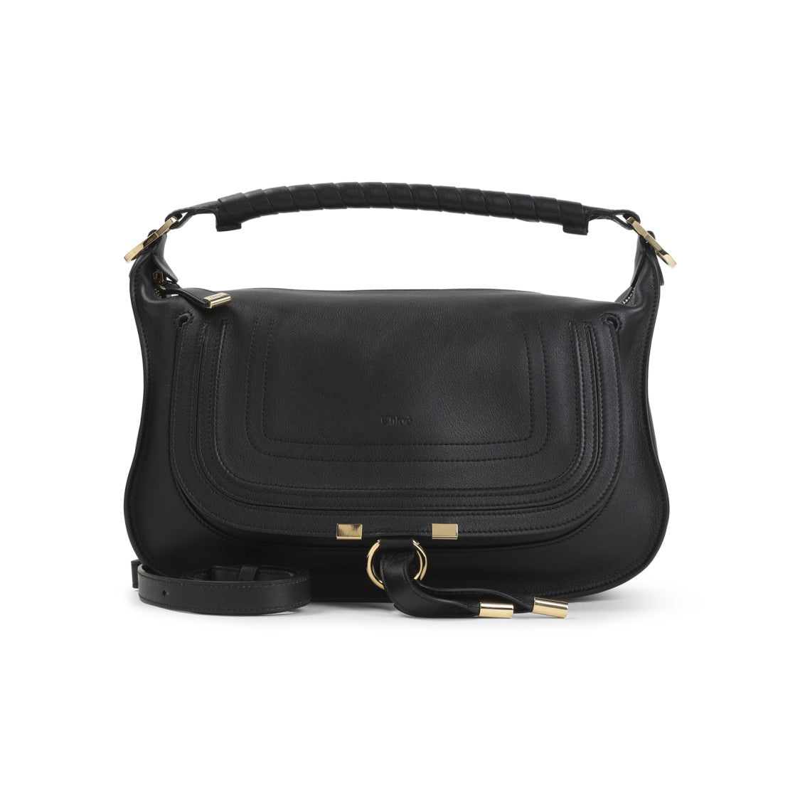 Chloé Calf Leather Shoulder Bag With Gold-Tone Hardware