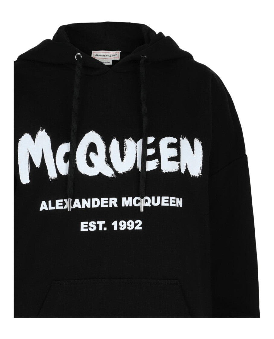 Alexander Mcqueen Graffiti Logo Hoodie