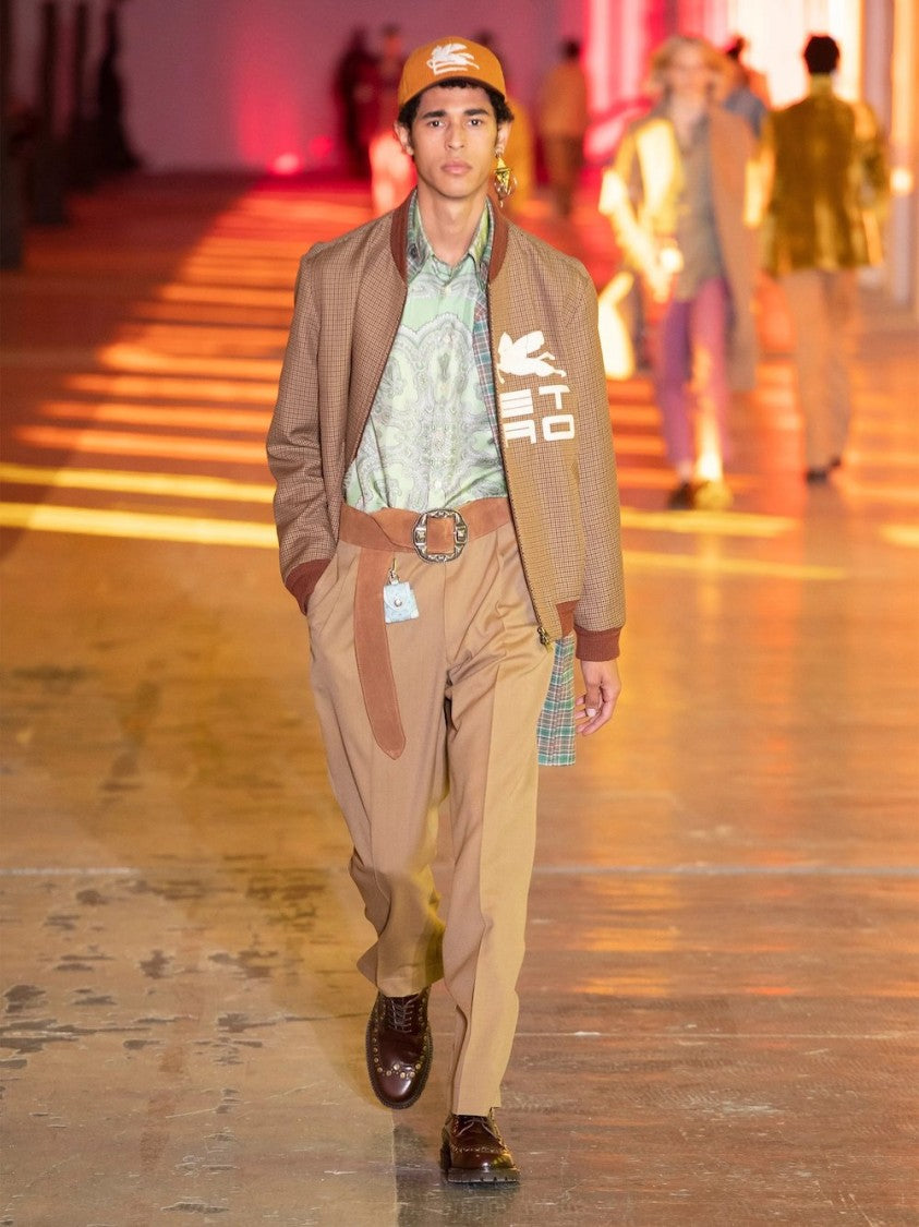 Etro Pegaso Logo Wool Baseball Cap