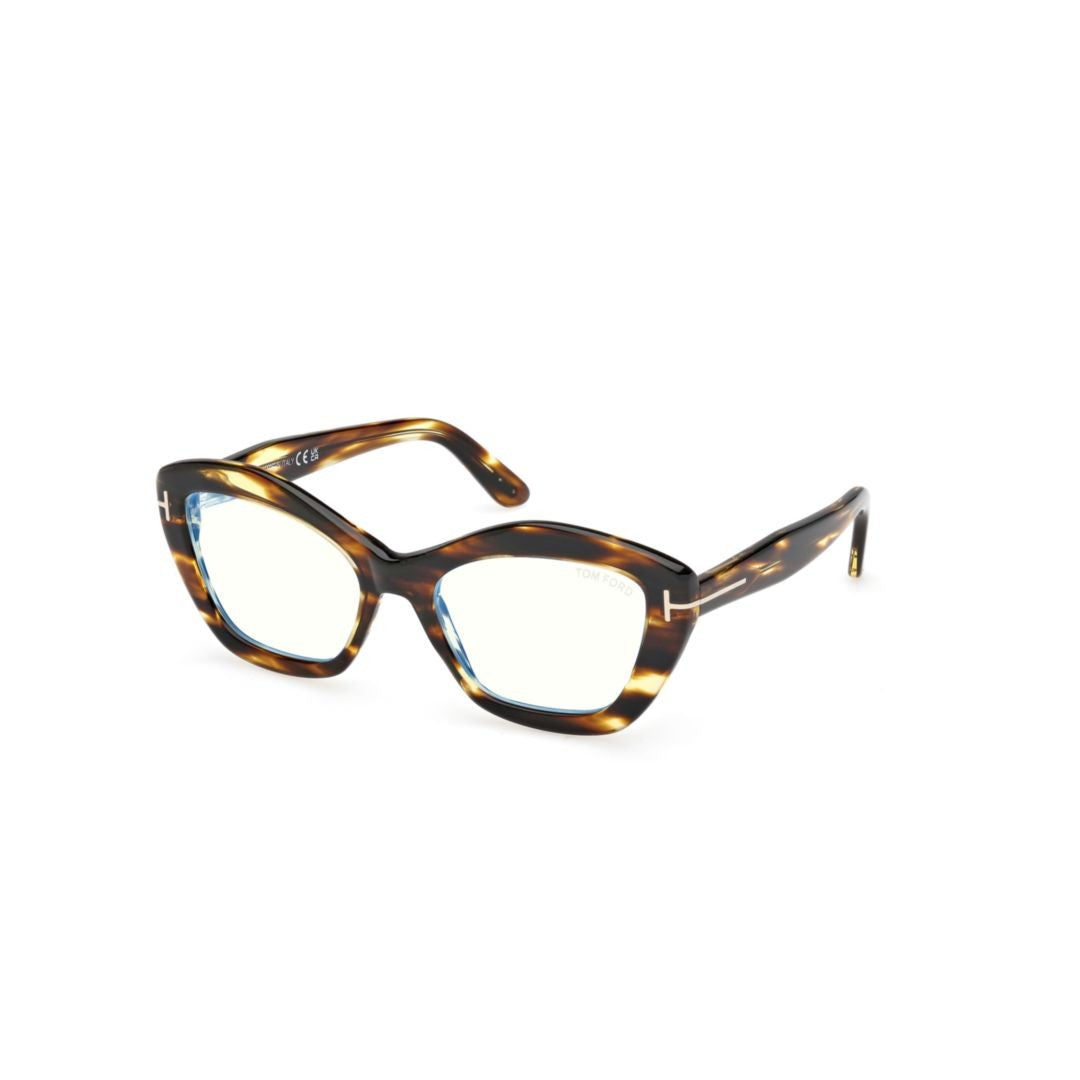 Tom Ford Ft6044-B Bold Tortoiseshell Oversized Frame Eyeglasses