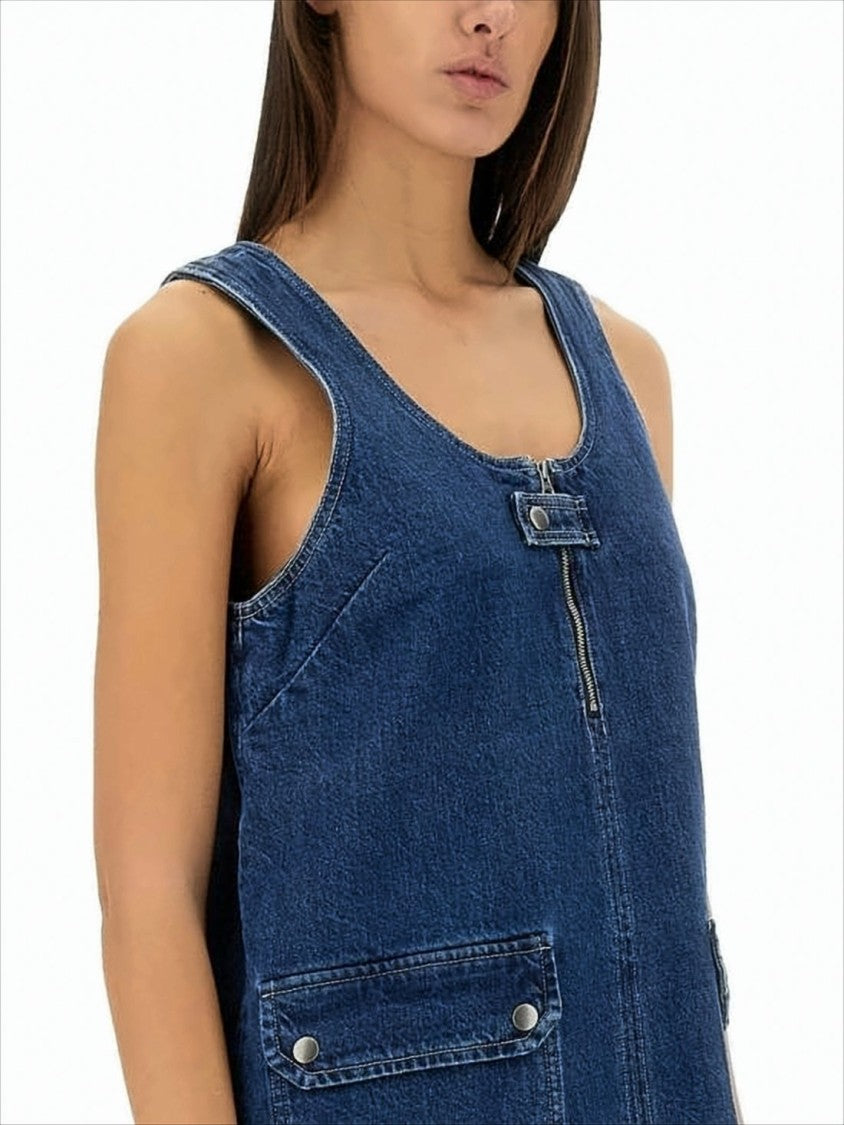 A.P.C. Sleeveless Short Denim Dress