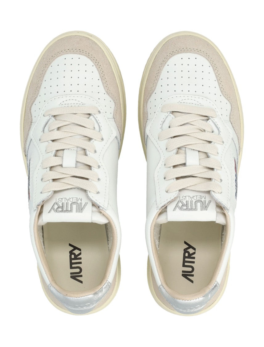 Autry Medalist Leather Suede Low Sneakers