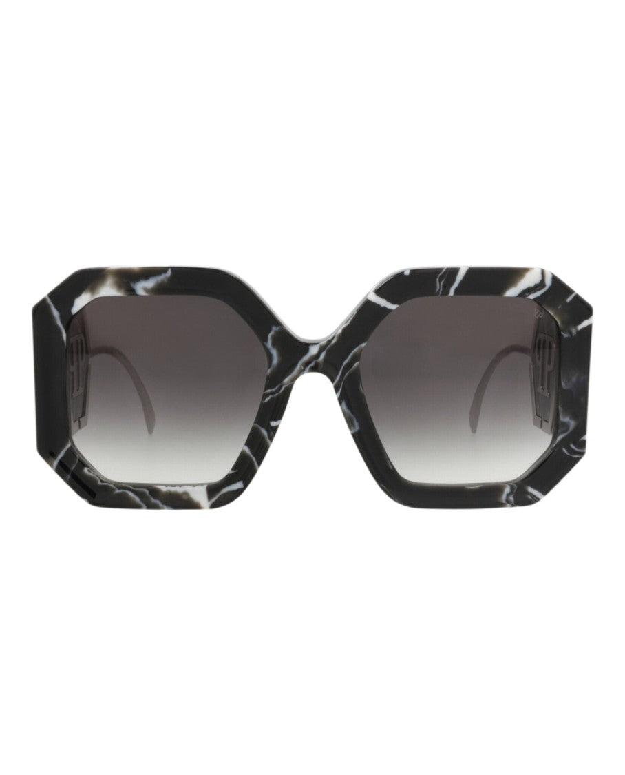 Philipp Plein Square-Frame Acetate Sunglasses With Gradient Tinted Lenses