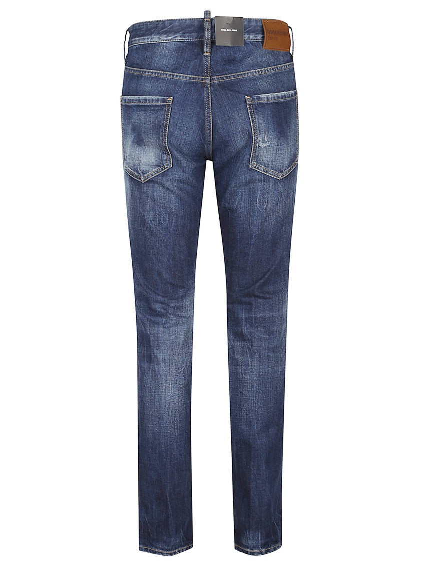Dsquared2 Straight-Leg Denim Jeans With Distressed Details