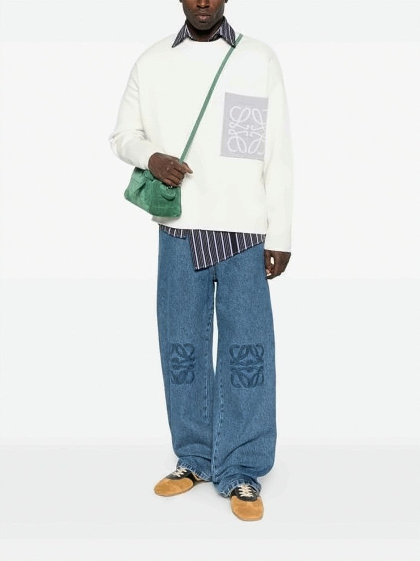 Loewe Loewe Cotton Blend Anagram Pocket Sweater