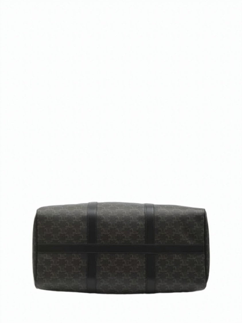 Celine Black Calf Leather And Canvas Shoulder Bag