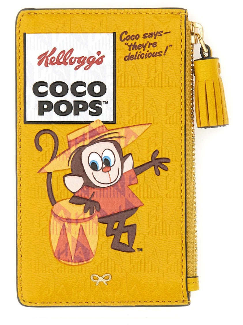 Anya Hindmarch Coco Pops Textured Goatskin Cardholder