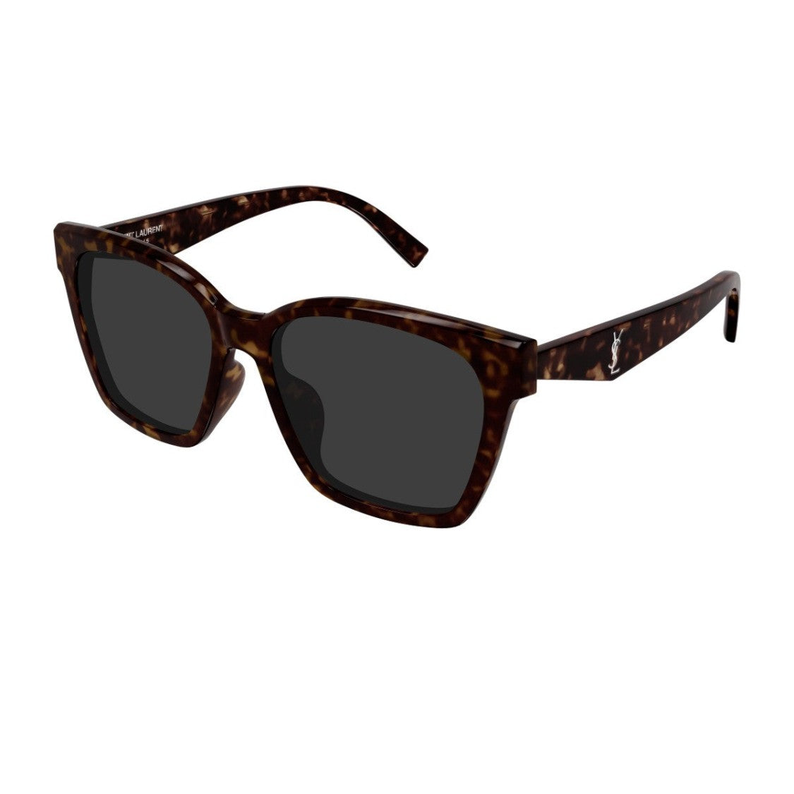 Saint Laurent Havana Linea Monogram Recycled Acetate Cat-Eye Sunglasses