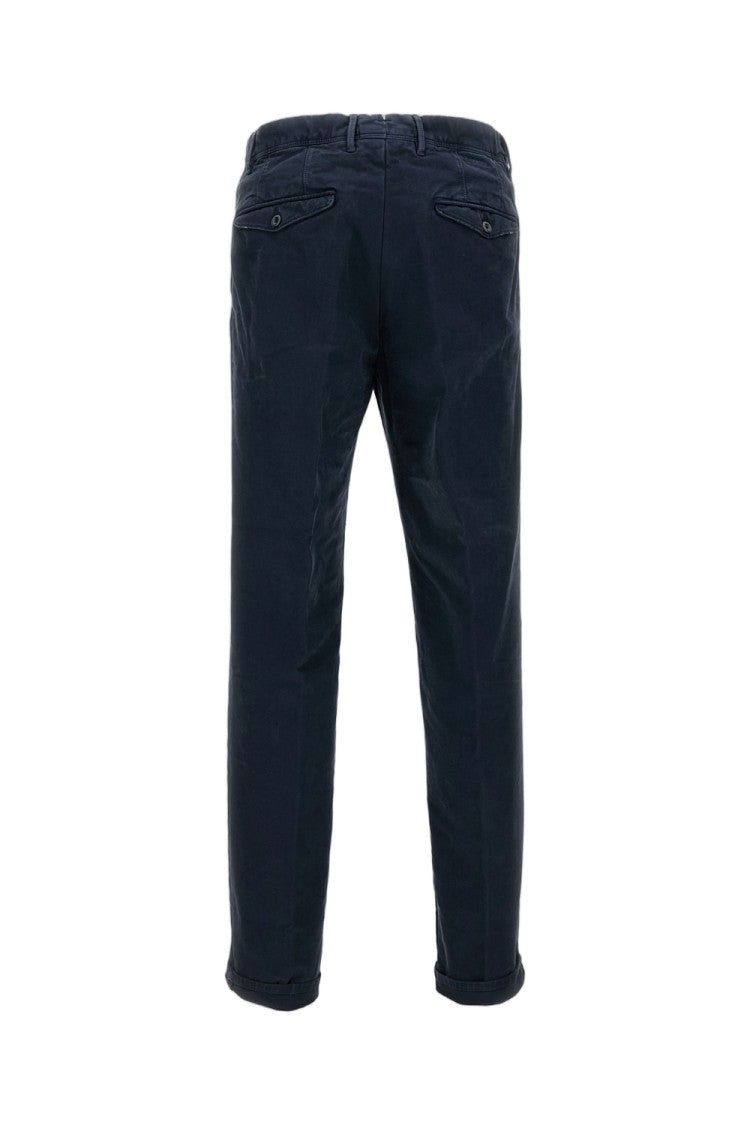 Incotex Tailored Cotton Trousers With Back Flap Pockets