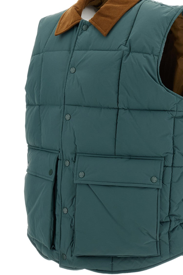 A.P.C. Green Jimmy Padded Quilted Vest