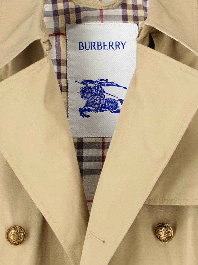 Burberry Beige Belgravia Double-Breasted Cotton Trench Coat