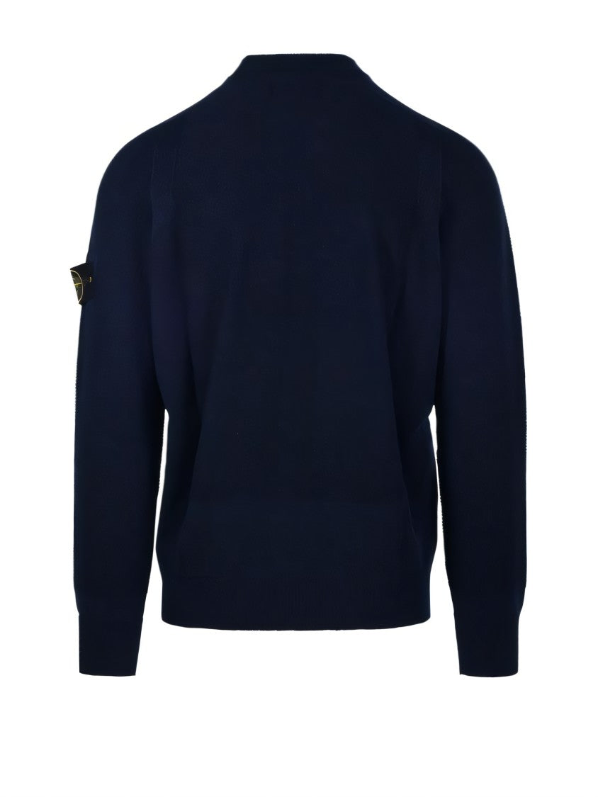 Stone Island Textured Knit Crew Neck Sweater