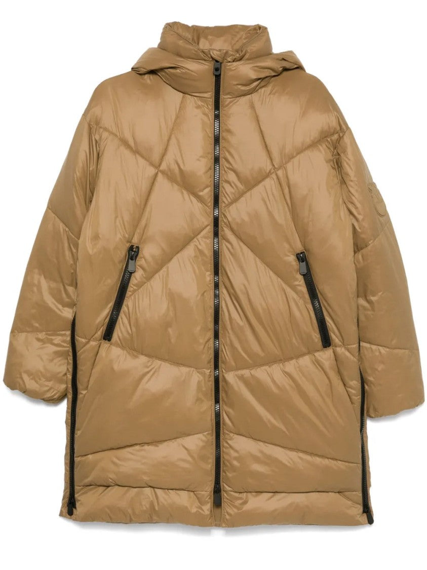 Pinko Relaxed Silhouette Brown Puffer Jacket
