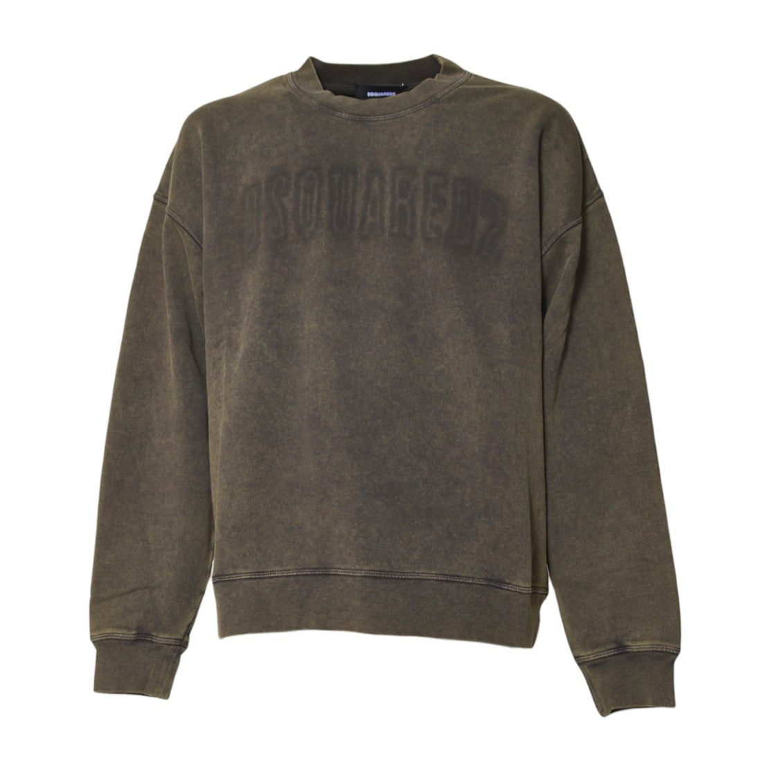 Dsquared2 Vintage Brown Relaxed Fit Sweater With Embossed Logo