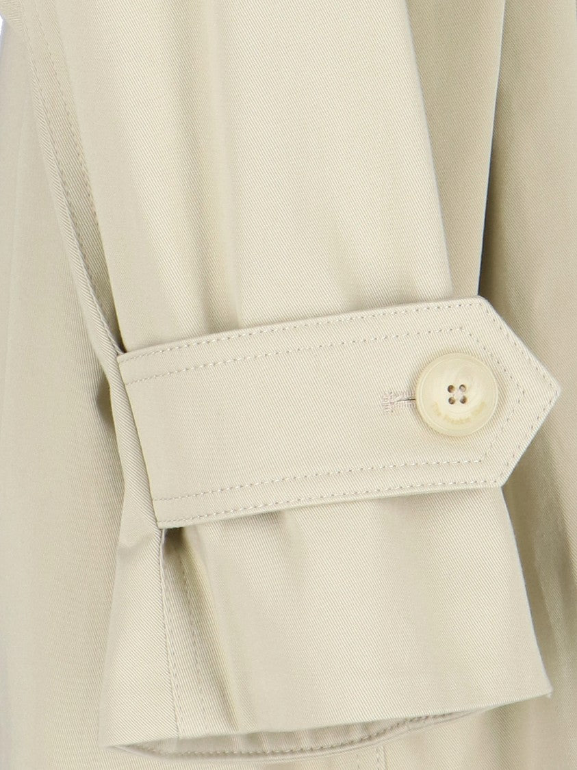 The Frankie Shop Oversized Short Trench Coat With Maxi Lapel