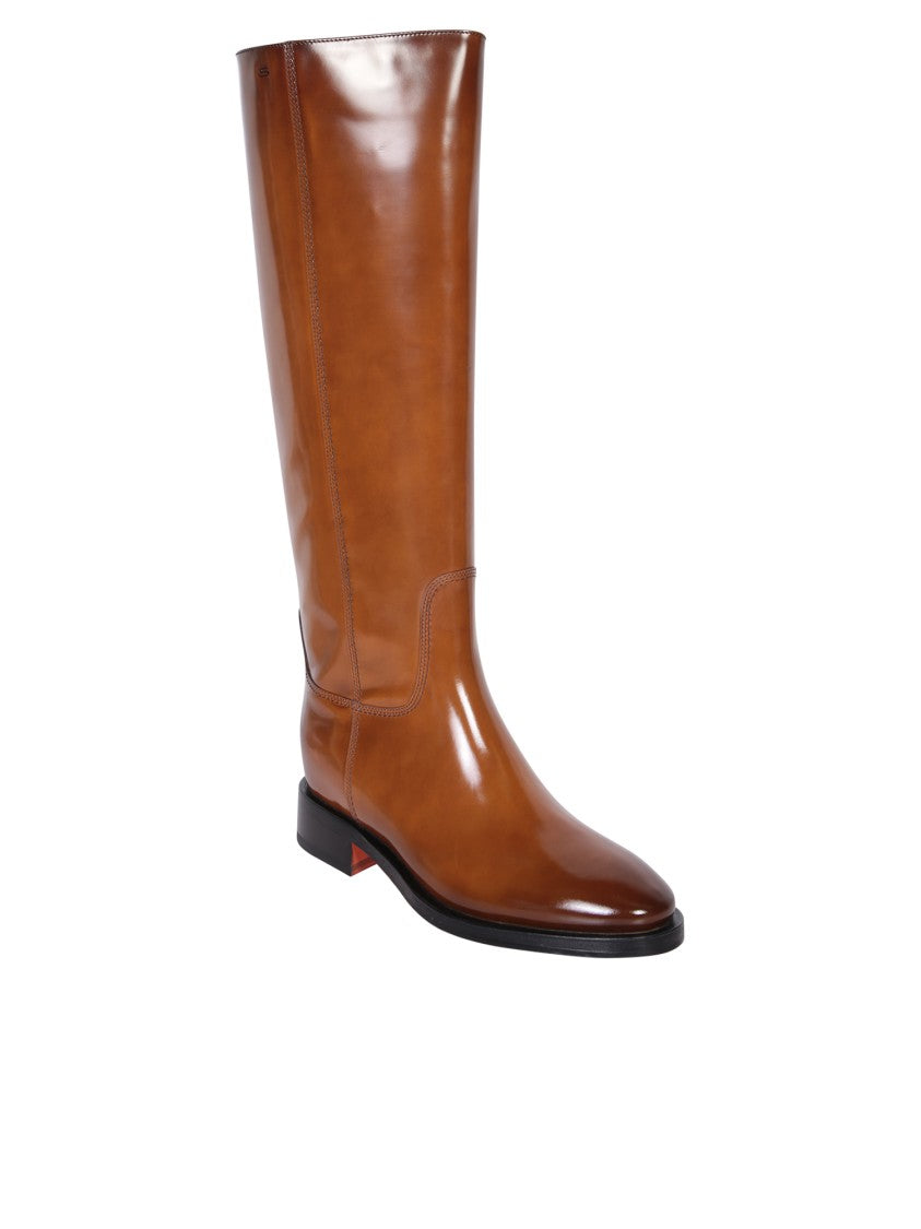 Santoni Ankle Boots With High-Quality Leather And Design