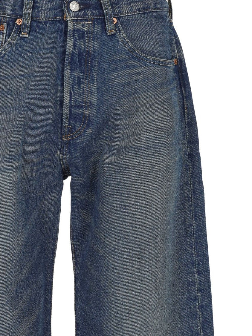 Levi's Straight-Leg Blue Denim Jeans With Five-Pocket Styling