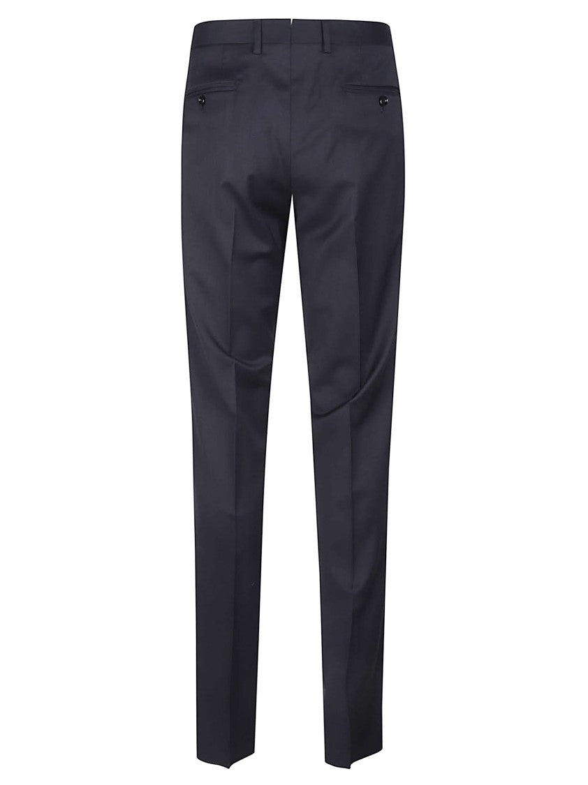 Lardini Wool-Blend Straight-Leg Trousers