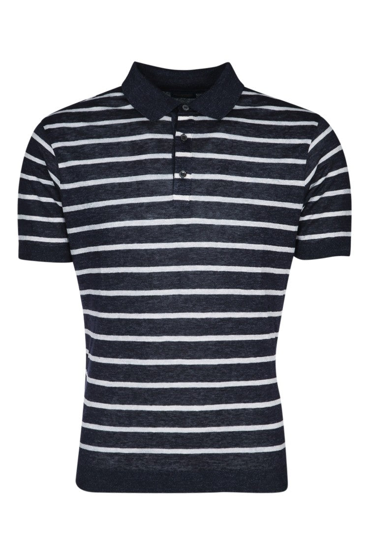 Paul & Shark Horizontal Stripe Polo With Classic Collared Neckline