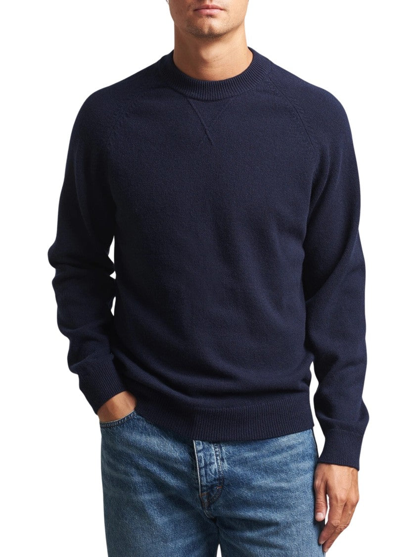 Paul Smith Raglan-Sleeve Crew-Neck Sweater With Ribbed Details