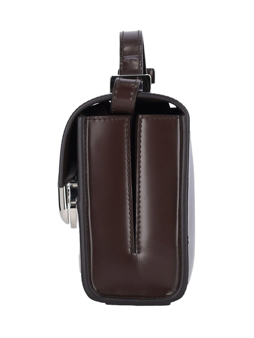 Savette Crossbody Bag In Dark Brown Hammered Leather