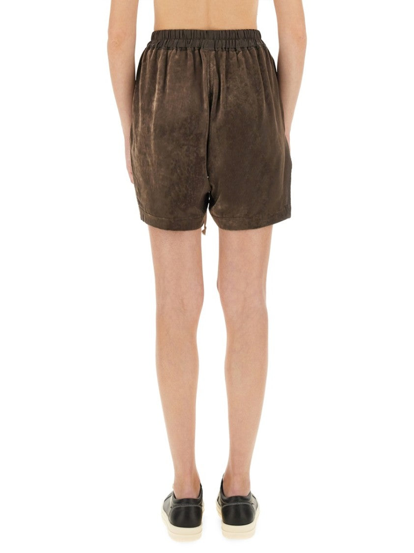 Rick Owens Viscose And Cupro Shorts