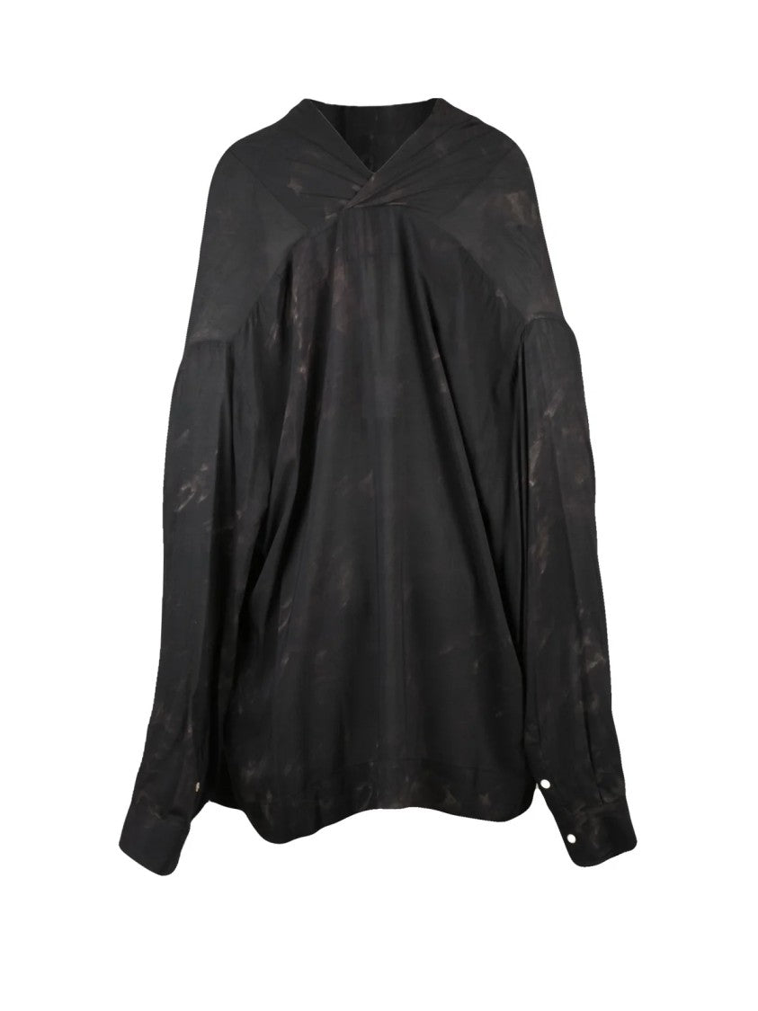 Vivienne Westwood Anglomania Black Viscose Fold Blouse