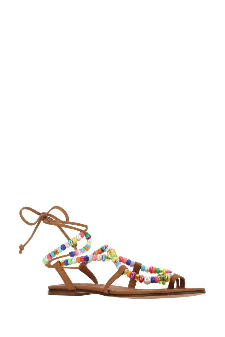 Alameda Turquesa Embellished Synthetic Leather Alegria Sandals