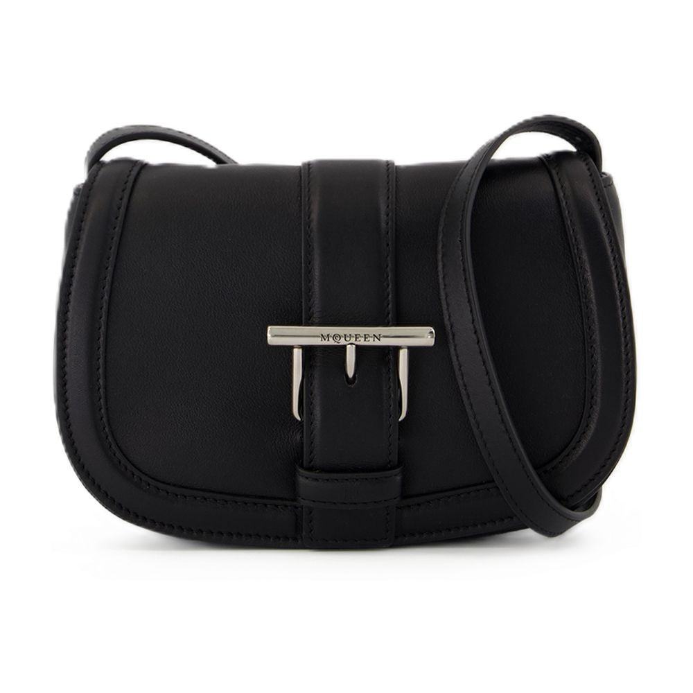 Alexander Mcqueen T-Bar Satchel Mini Purse - Leather - Black