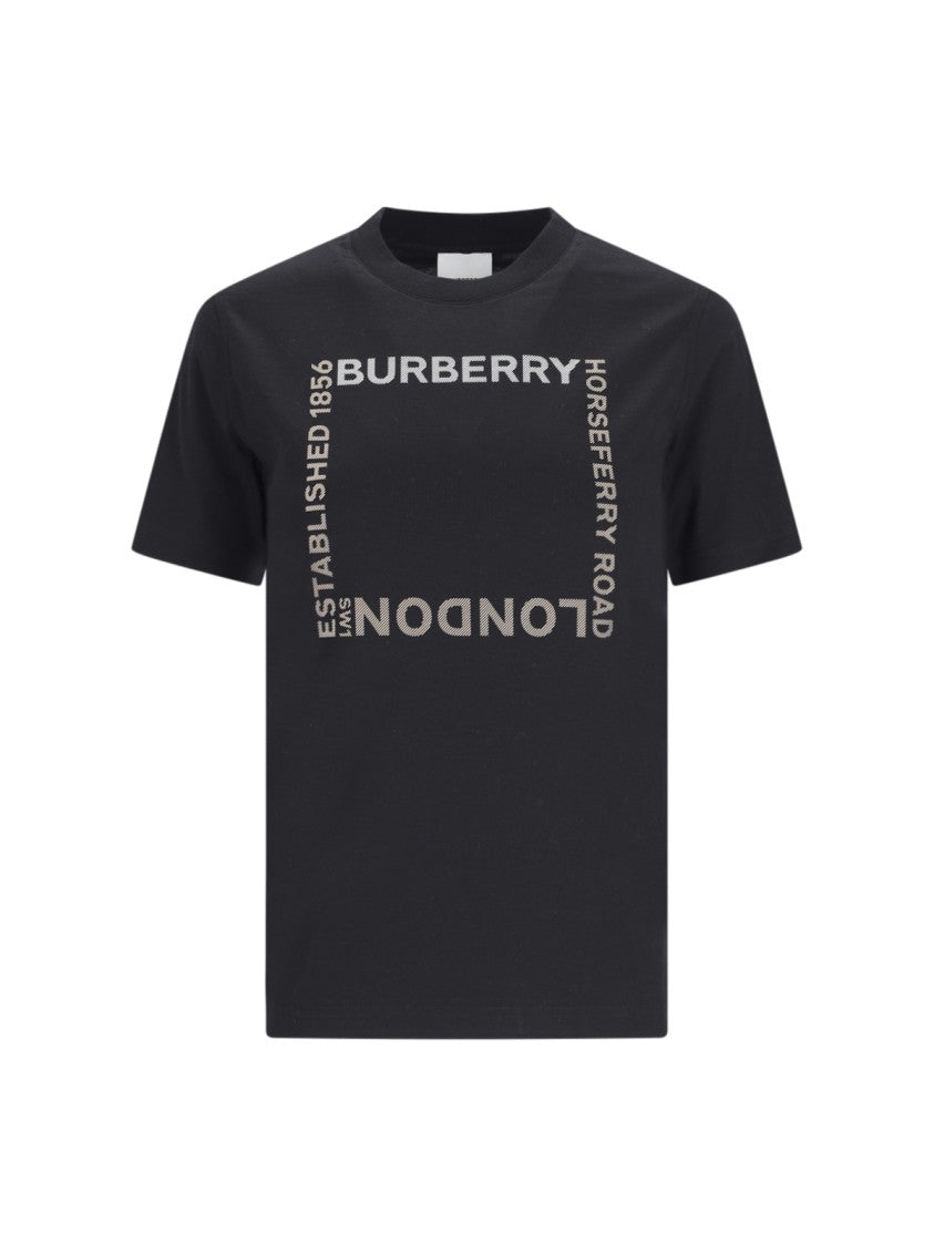 Burberry "Horseferry" Logo T-Shirt – Black