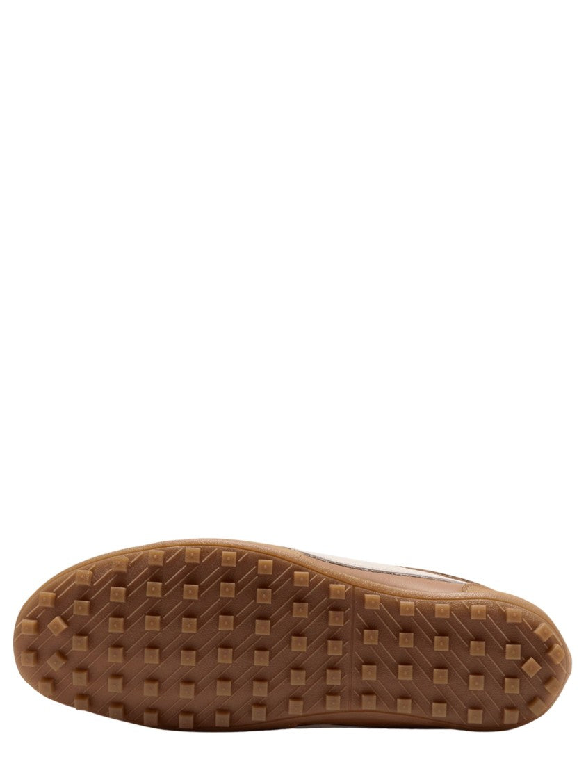 Nike Brown Low-Profile Textured Sole Leather Sneakers