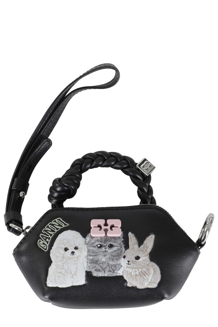 Ganni Bou Bag Nano Animals Keychain