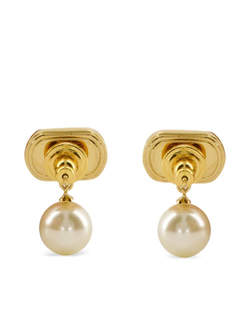 Valentino Garavani Logo And Pearl Earrings