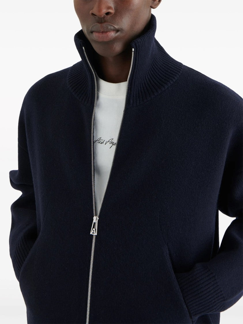 Axel Arigato Core Wool-Blend Zipped Cardigan
