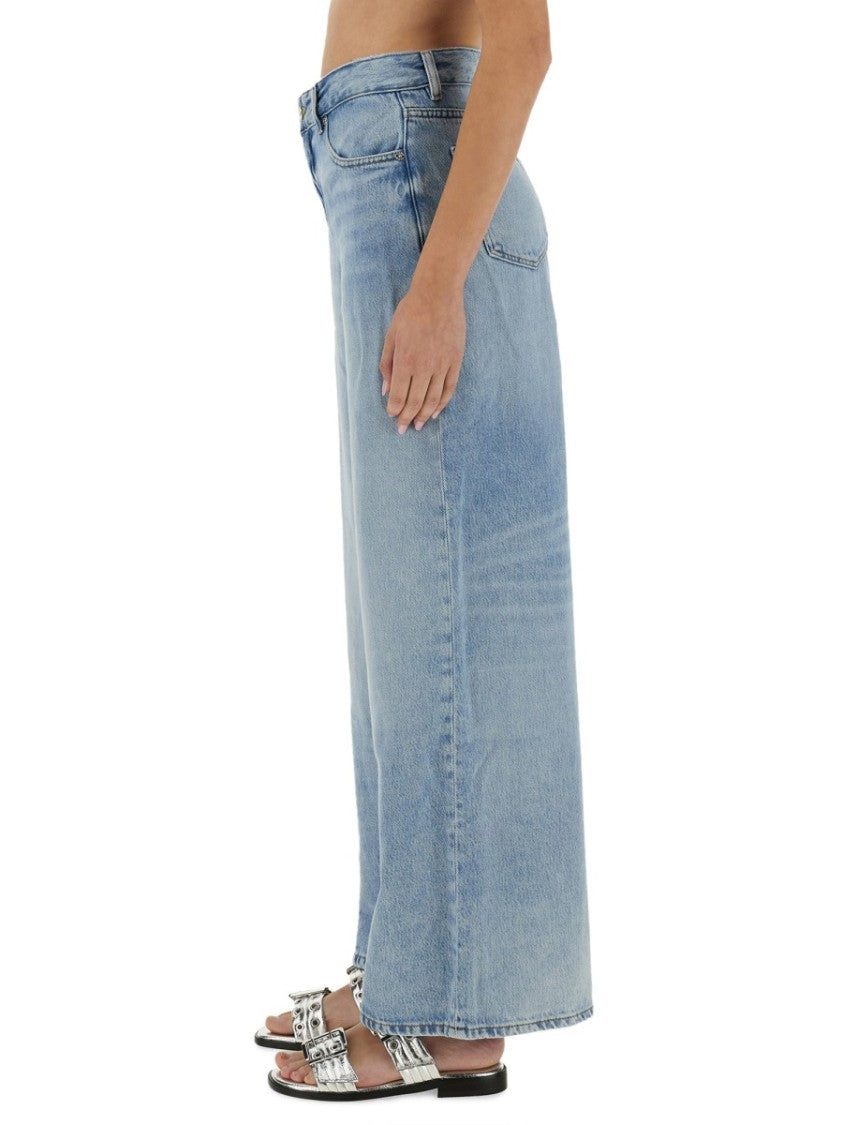 Ganni Baggy Jeans In Light Blue Wash
