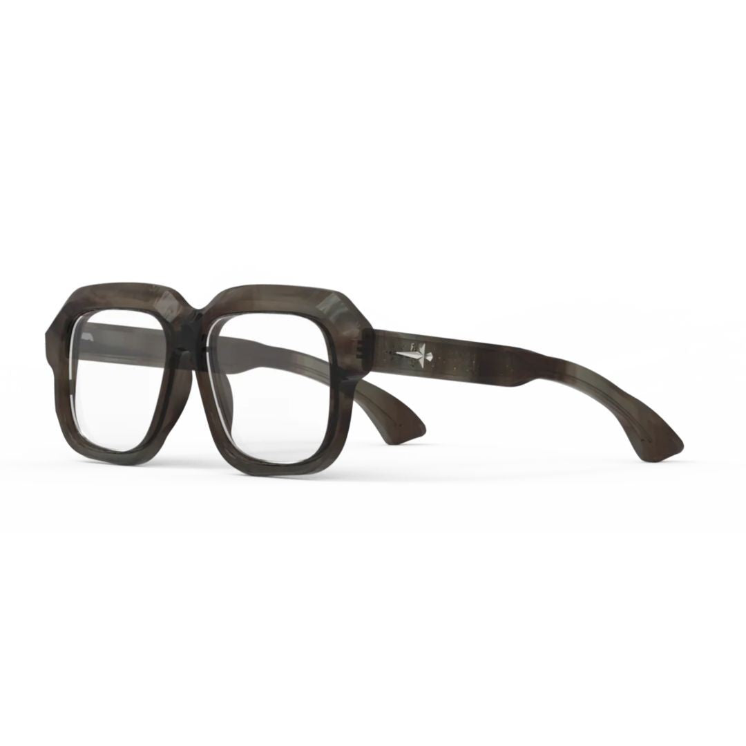 Pugnale N455 S Embrace Oversized Square Frame Eyeglasses With Marbled Acetate Design