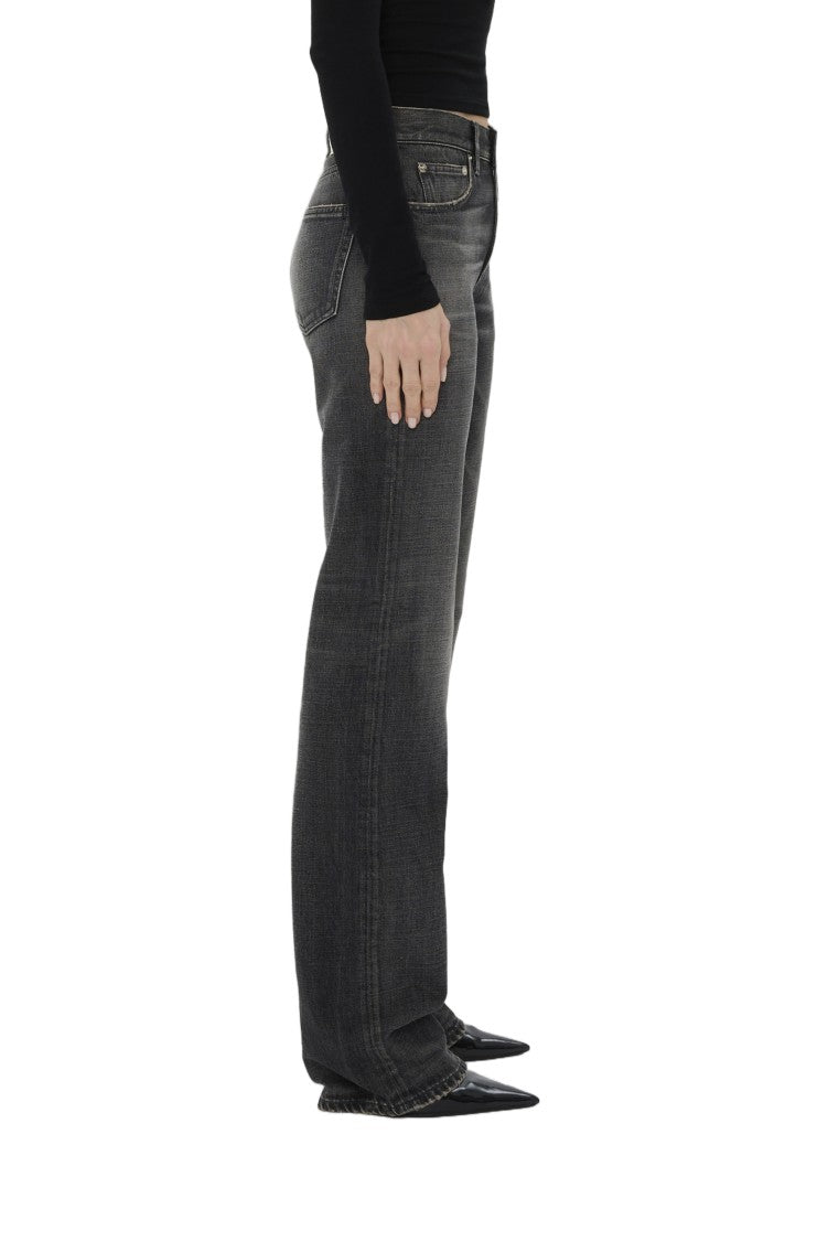 Haikure Black Relaxed-Fit Cotton Jeans