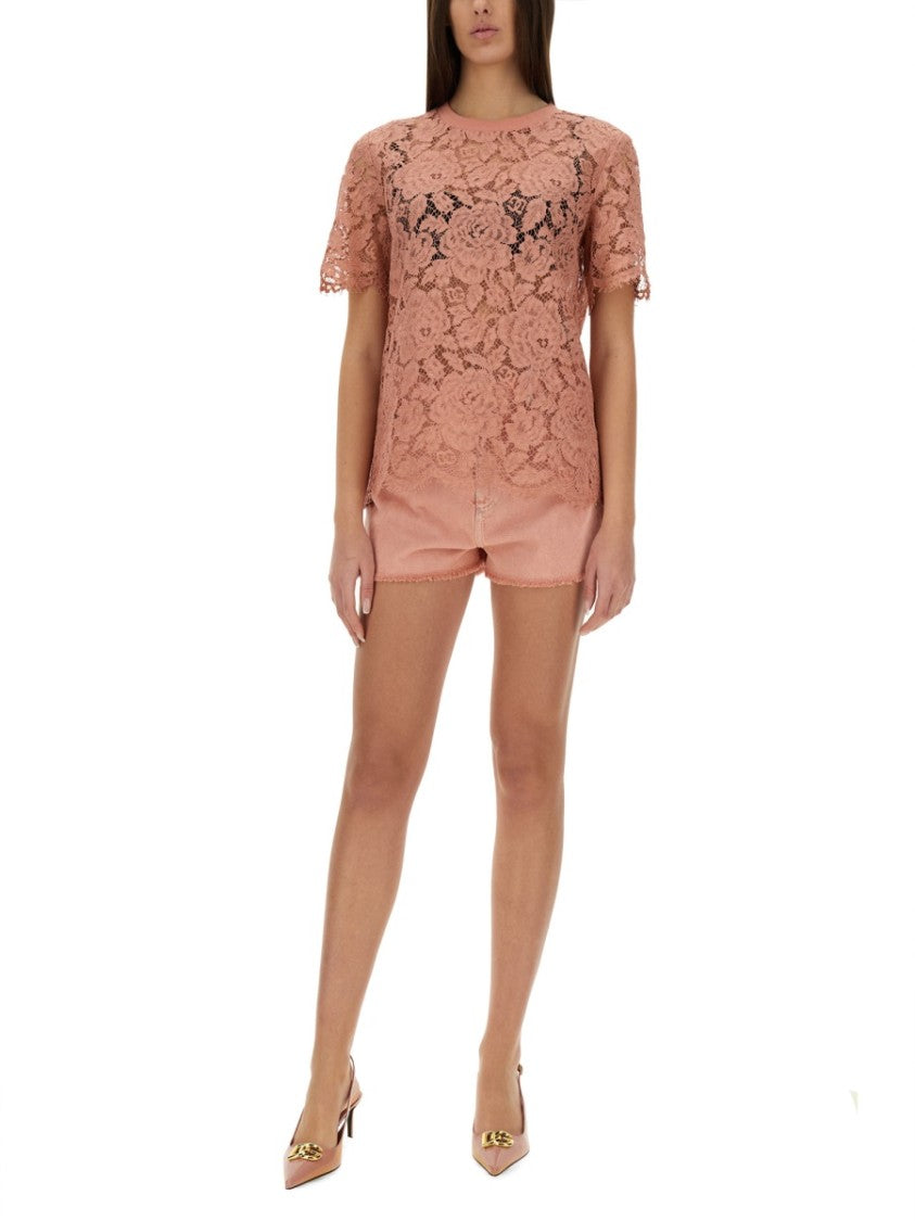 Dolce & Gabbana Cordonetto Lace T-Shirt