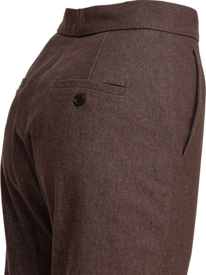 Max Mara Denim-Effect Cotton Trousers