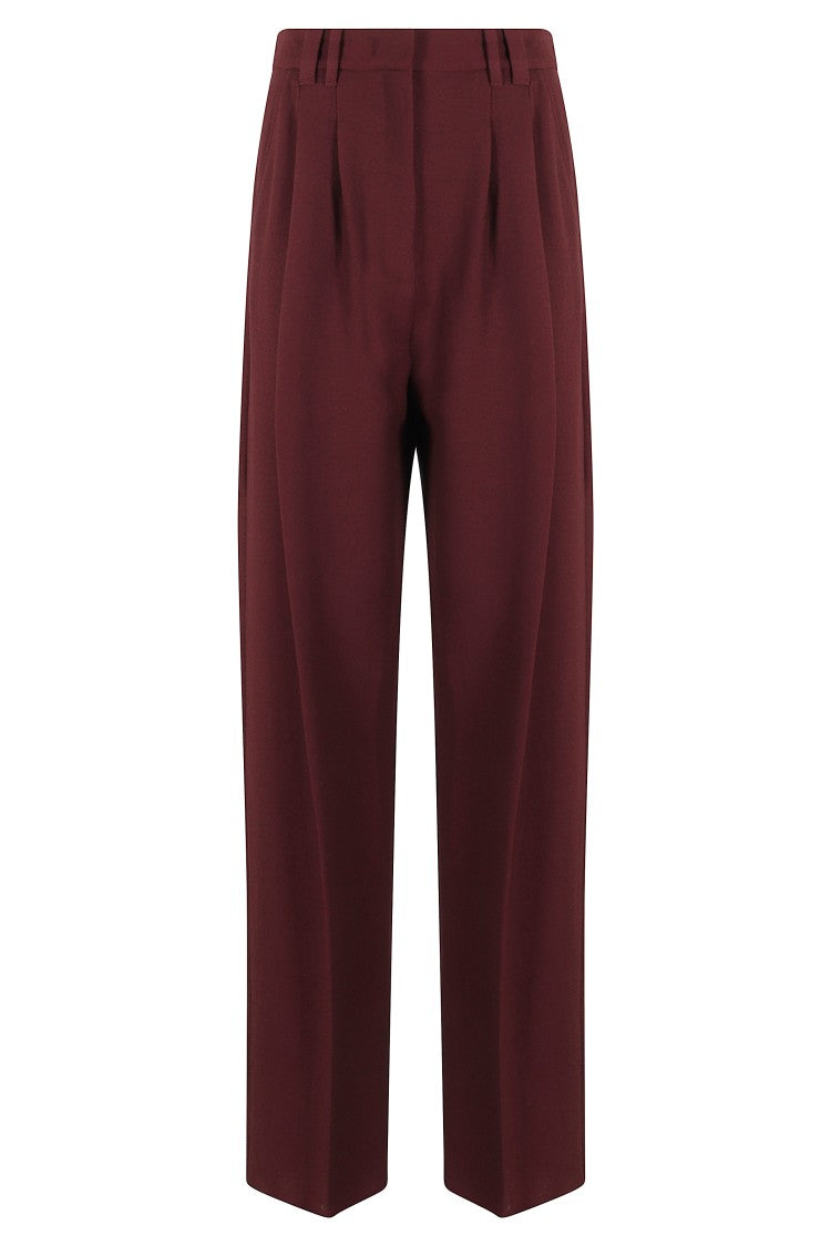 Stella Maxwell X Marella Structured Burgundy Tailored Pants
