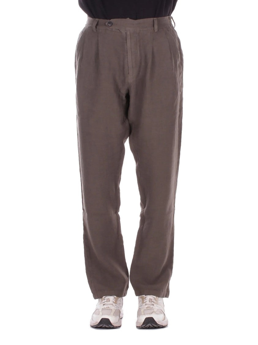 Mc2 Saint Barth Relaxed Fit Tapered Leg Pants With Button Detailing