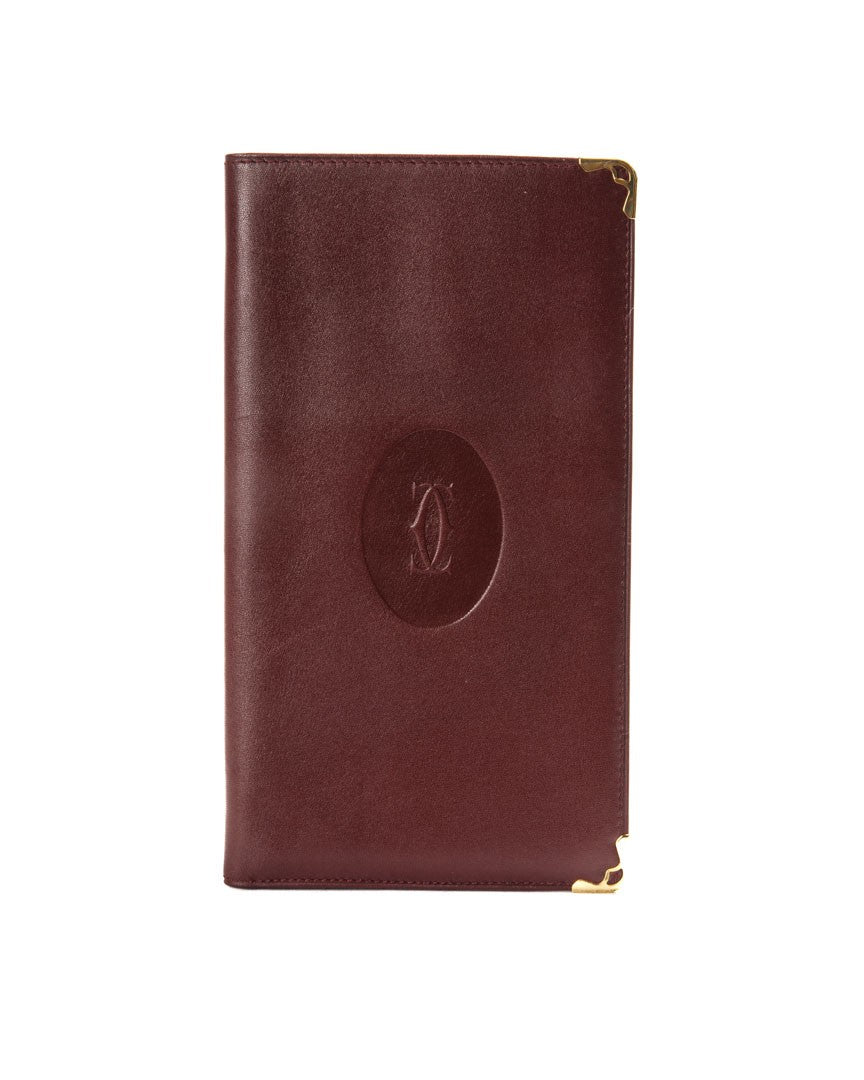 Cartier Burgundy Vintage Document Holder