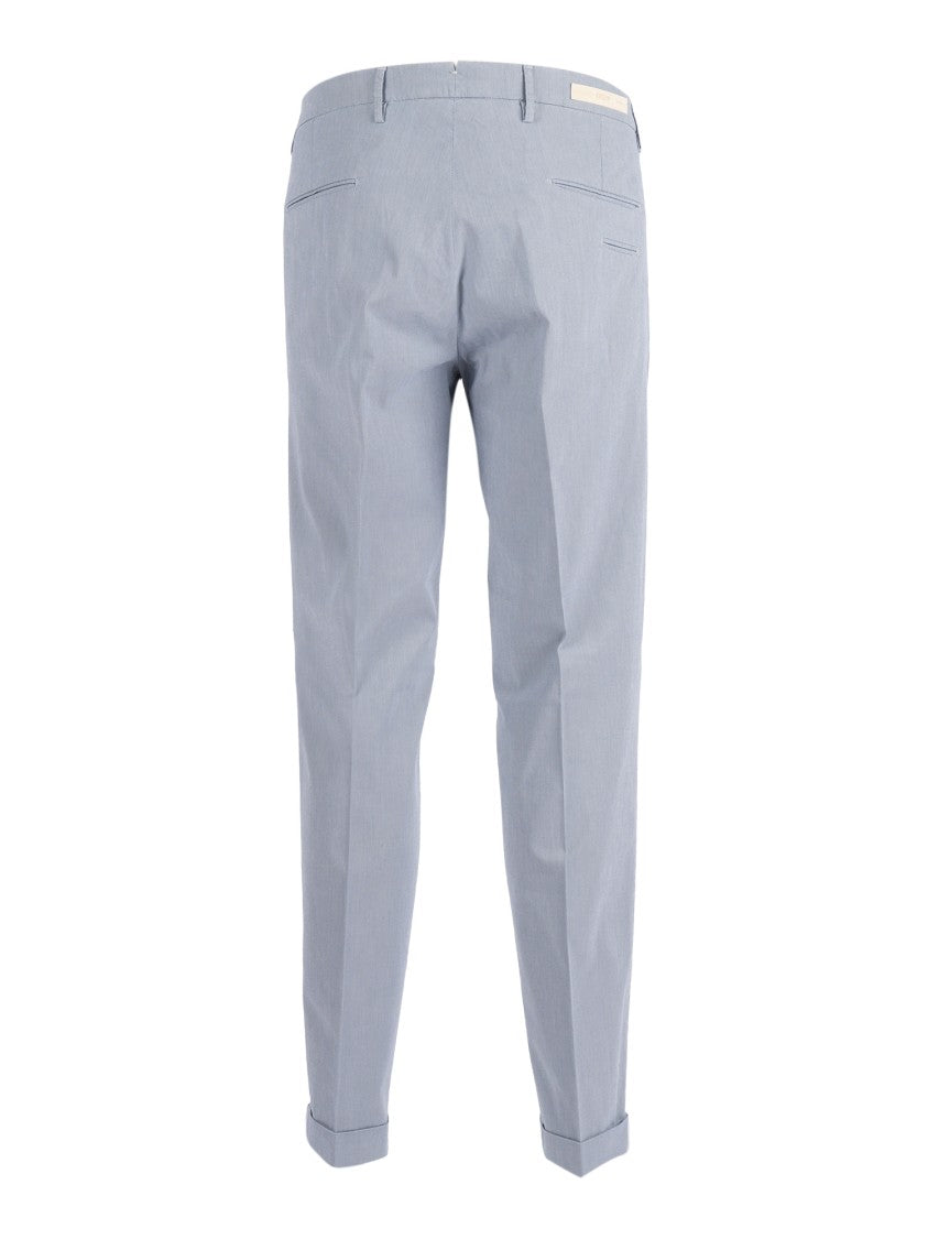 Briglia Blue Tailored Cuffed Straight-Leg Pants