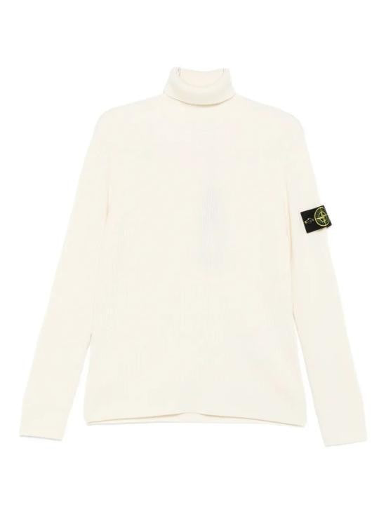 Stone Island Ribbed Wool Turtleneck Sweater