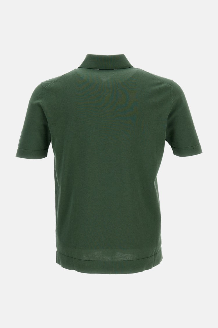 Drumohr Green Cotton Polo Shirt