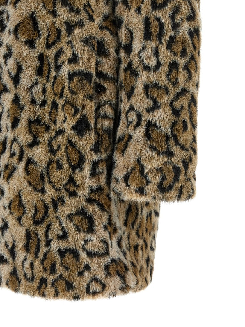 Twin-Set Animal Print Faux Fur Coat