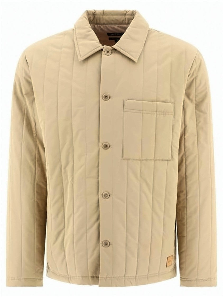 A.P.C. Quilted Casual Jacket With Button-Up Front